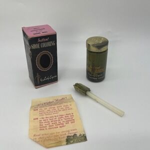 Vtg 50s 60s Lady Esquire Instant Shoe‎ Coloring #511 Greengage Green Ad Prop Box
